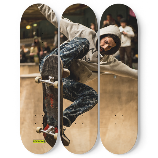 Personalized Triple Skateboard Wall Art