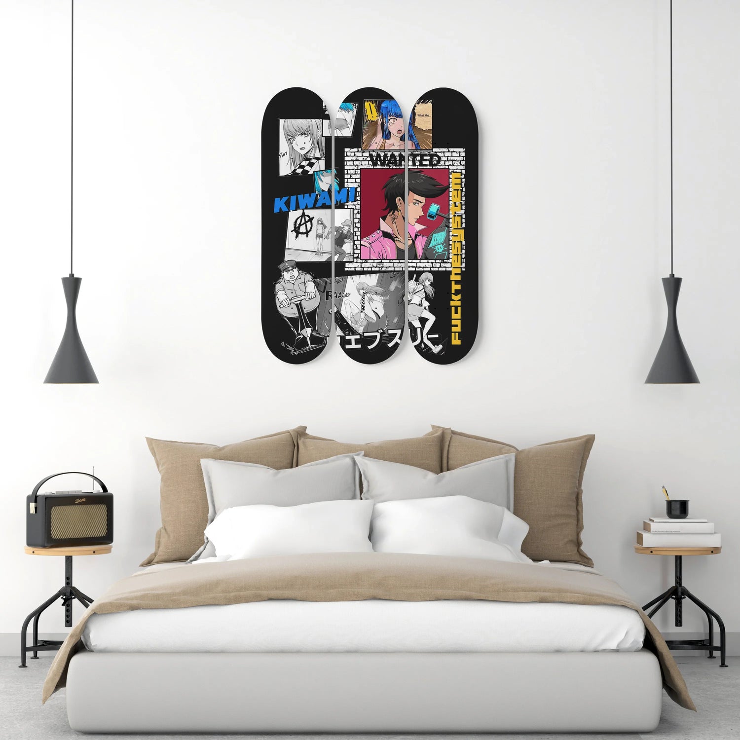 3 Skateboard Wall Art
