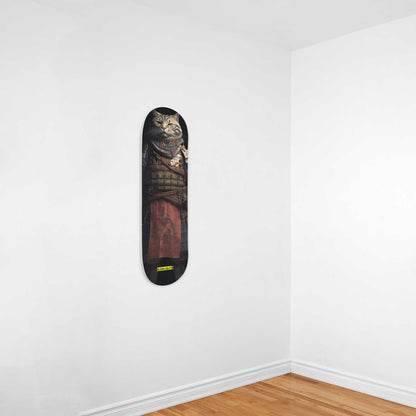 Samurai Warrior Cat Single Skateboard Wall Art