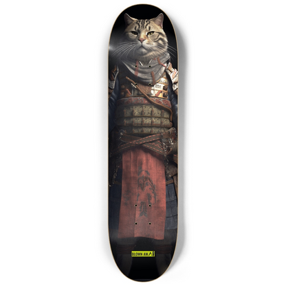Samurai Warrior Cat Single Skateboard Wall Art