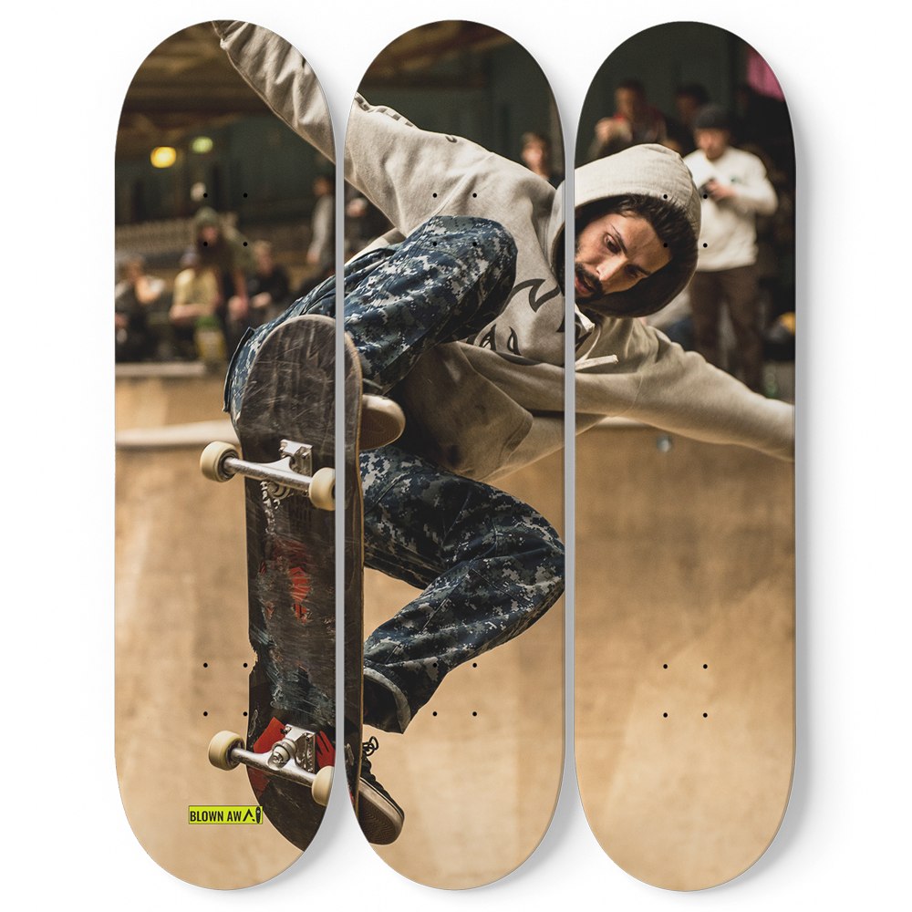 Personalized Triple Skateboard Wall Art