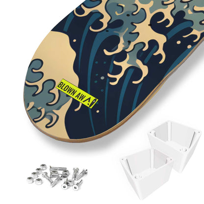 Spanish Galleon At The Great Wave Of Kanagawa Triple Skateboard Wall Art